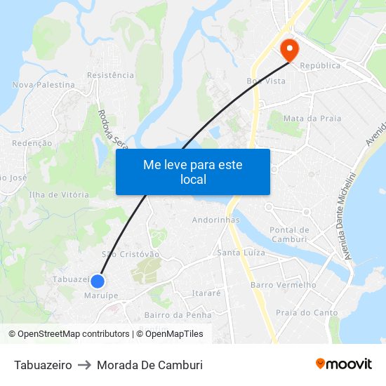 Tabuazeiro to Morada De Camburi map