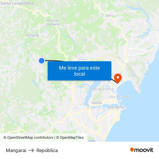 Mangarai to República map
