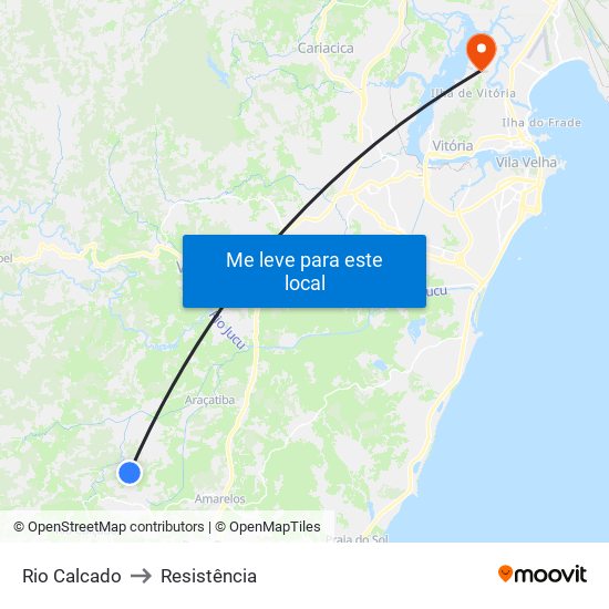 Rio Calcado to Resistência map