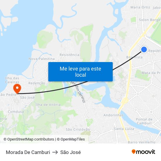 Morada De Camburi to São José map