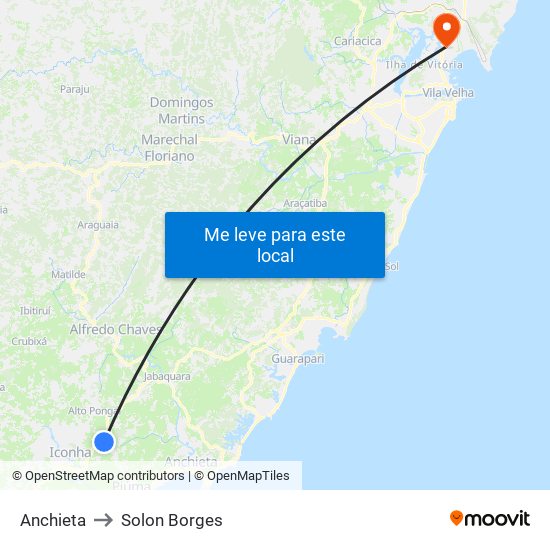 Anchieta to Solon Borges map