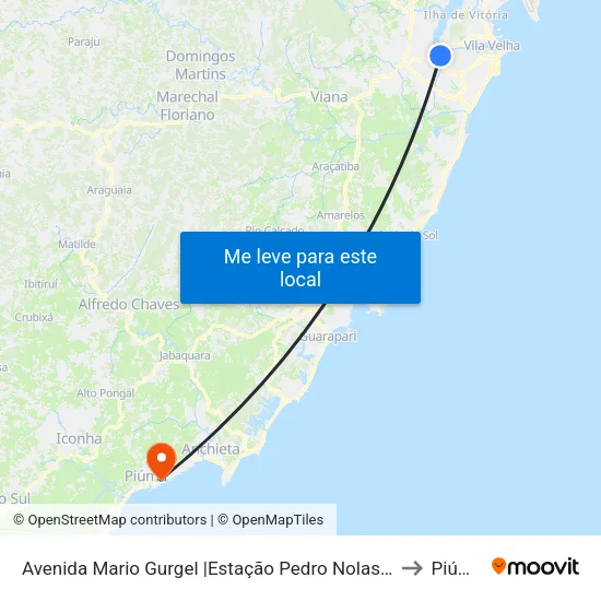 Avenida Mario Gurgel |Estação Pedro Nolasco to Piúma map