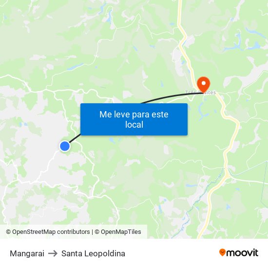 Mangarai to Santa Leopoldina map