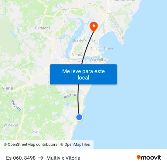 Es-060, 8498 to Multivix Vitória map