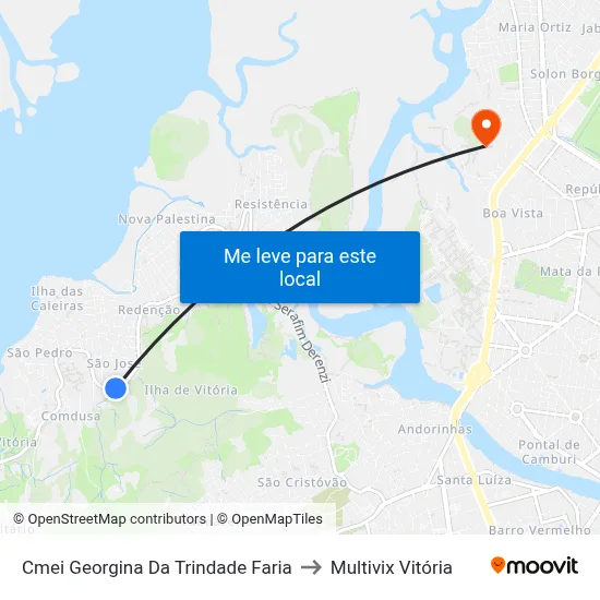 Cmei Georgina Da Trindade Faria to Multivix Vitória map