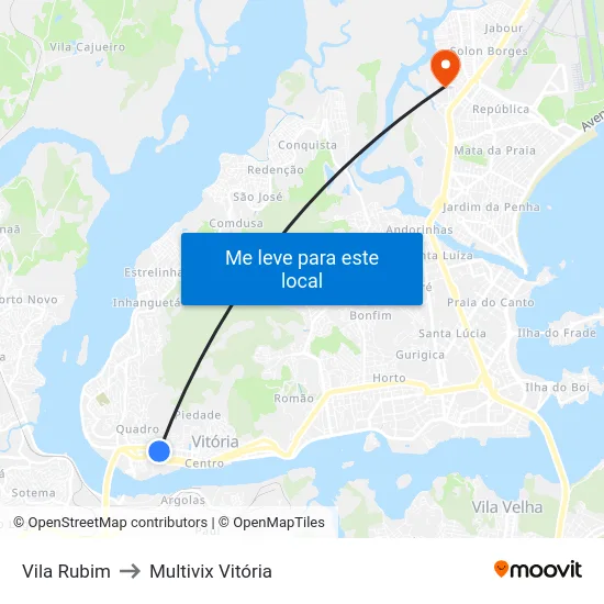 Vila Rubim to Multivix Vitória map