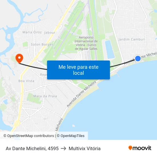 Av Dante Michelini, 4595 to Multivix Vitória map
