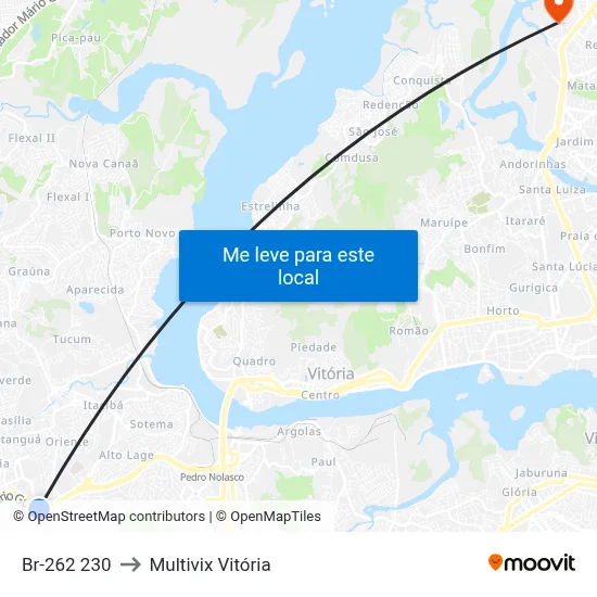 Br-262 230 to Multivix Vitória map