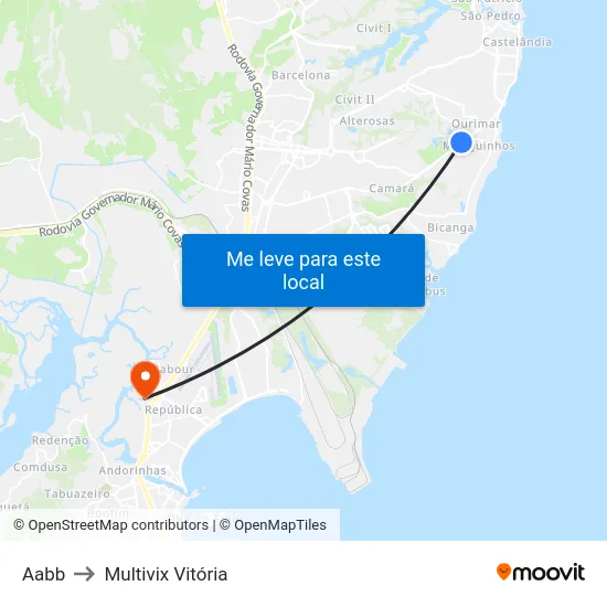 Aabb to Multivix Vitória map