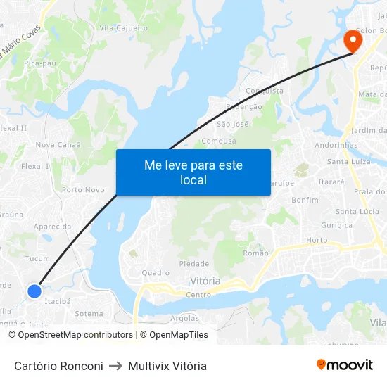 Cartório Ronconi to Multivix Vitória map