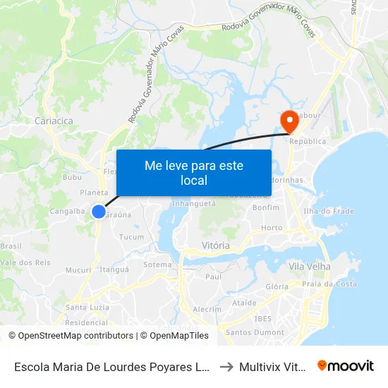 Escola Maria De Lourdes Poyares Labuto to Multivix Vitória map