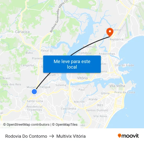 Rodovia Do Contorno to Multivix Vitória map
