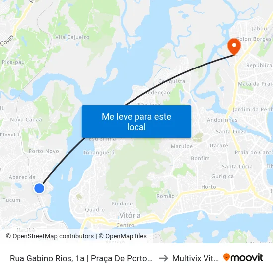 Rua Gabino Rios, 1a | Praça De Porto Santana to Multivix Vitória map