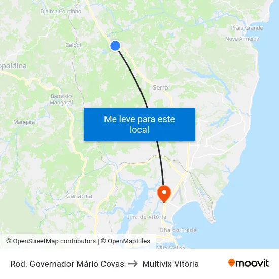 Rod. Governador Mário Covas to Multivix Vitória map
