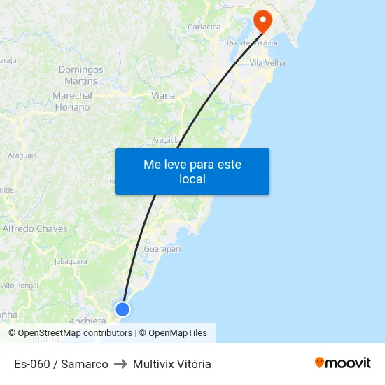 Es-060 / Samarco to Multivix Vitória map