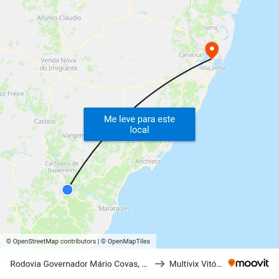 Rodovia Governador Mário Covas, 708 to Multivix Vitória map