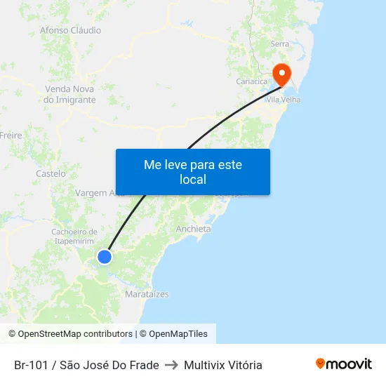 Br-101 / São José Do Frade to Multivix Vitória map