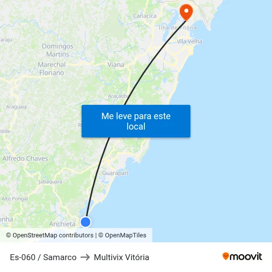 Es-060 / Samarco to Multivix Vitória map