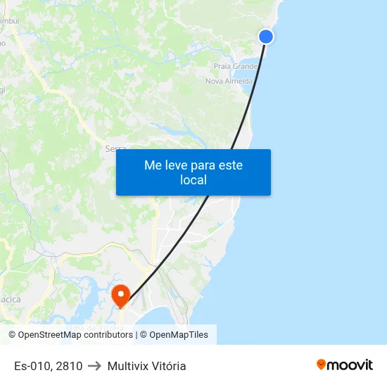 Es-010, 2810 to Multivix Vitória map