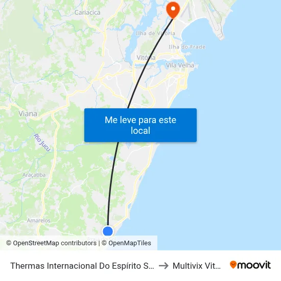 Thermas Internacional Do Espírito Santo to Multivix Vitória map