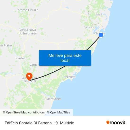 Edifício Castelo Di Ferrana to Multivix map