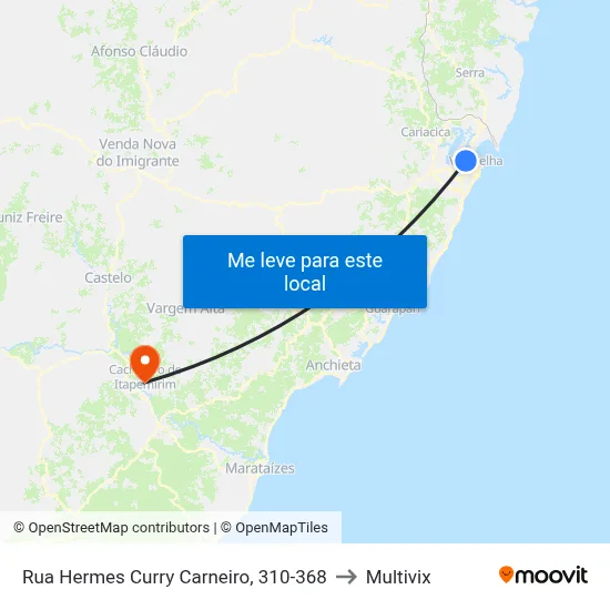 Rua Hermes Curry Carneiro, 310-368 to Multivix map