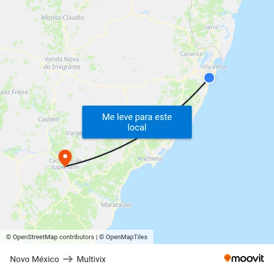 Novo México to Multivix map