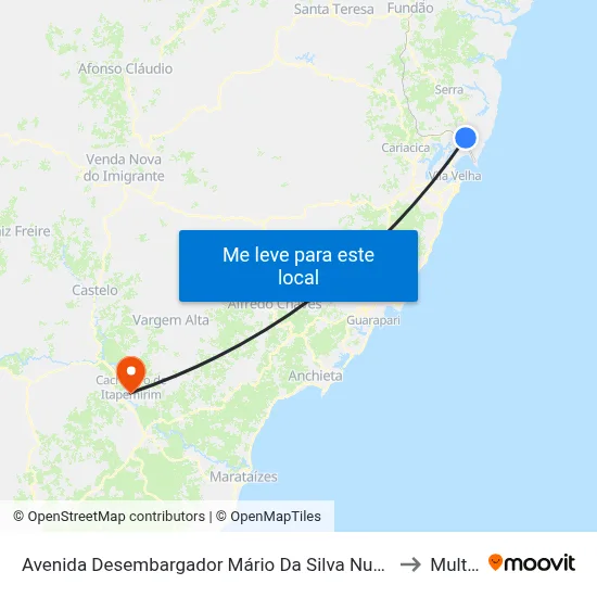 Avenida Desembargador Mário Da Silva Nunes, 5023-5265 to Multivix map