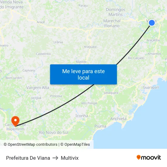 Prefeitura De Viana to Multivix map