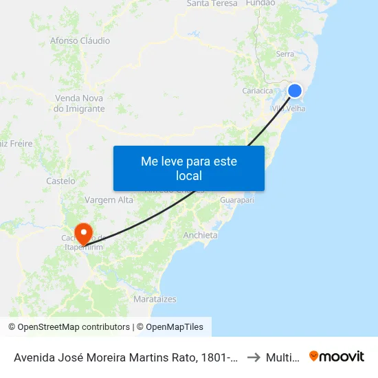 Avenida José Moreira Martins Rato, 1801-1945 to Multivix map