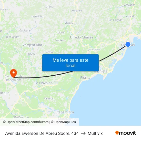 Avenida Ewerson De Abreu Sodre, 434 to Multivix map