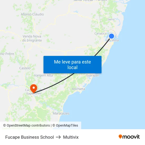 Fucape Business School to Multivix map