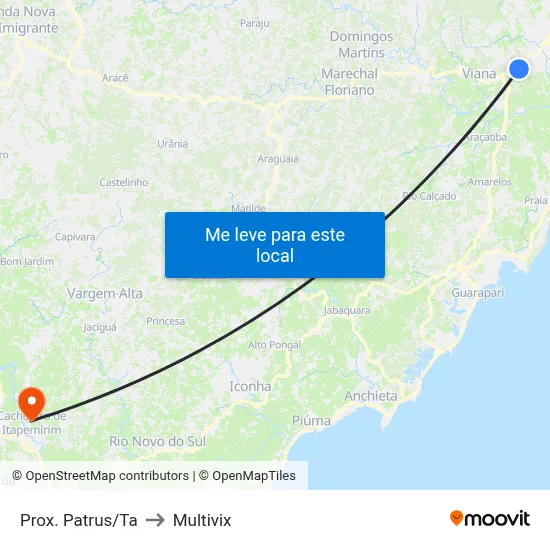 Prox. Patrus/Ta to Multivix map