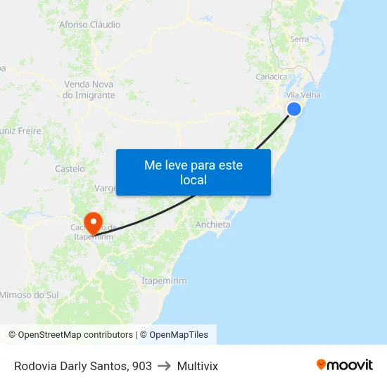 Rodovia Darly Santos, 903 to Multivix map