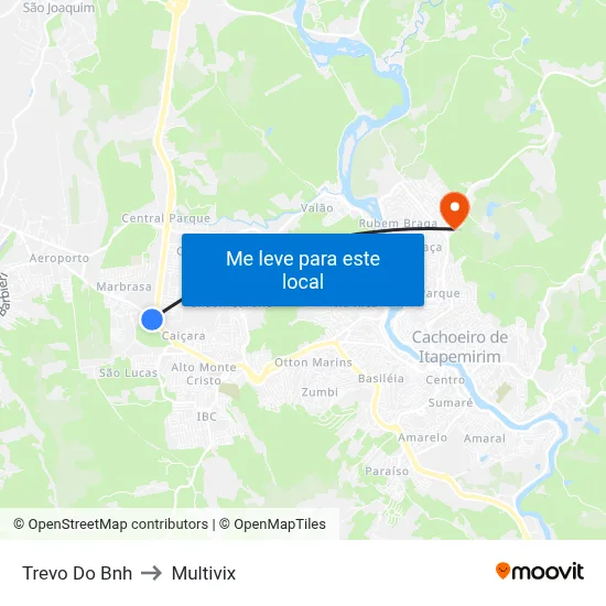 Trevo Do Bnh to Multivix map