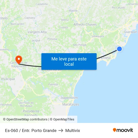 Es-060 / Entr. Porto Grande to Multivix map