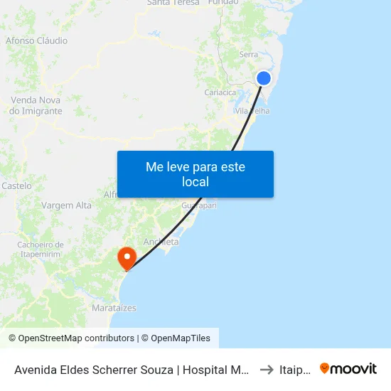Avenida Eldes Scherrer Souza | Hospital Metropolitano to Itaipava map