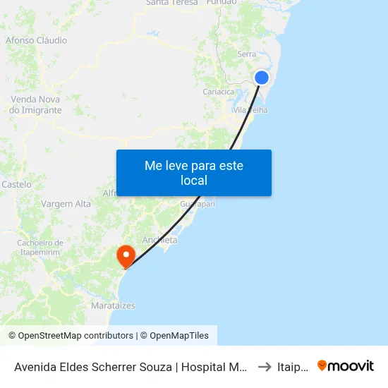 Avenida Eldes Scherrer Souza | Hospital Metropolitano to Itaipava map