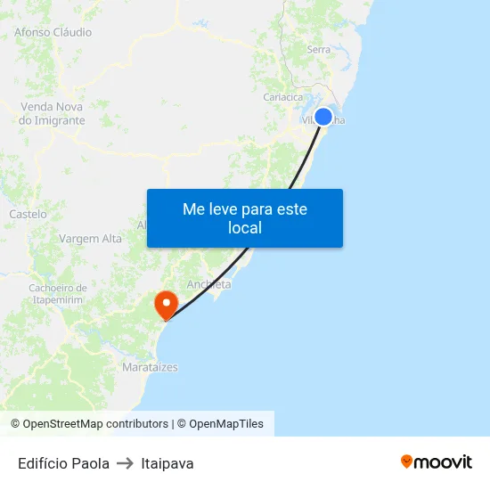 Edifício Paola to Itaipava map