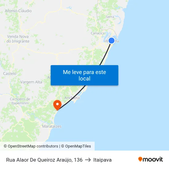 Rua Alaor De Queiroz Araújo, 136 to Itaipava map