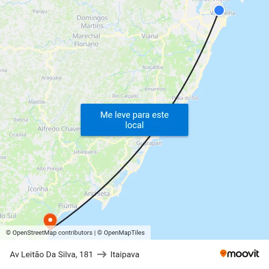 Av Leitão Da Silva, 181 to Itaipava map