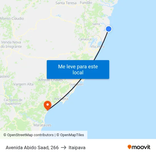 Avenida Abido Saad, 266 to Itaipava map