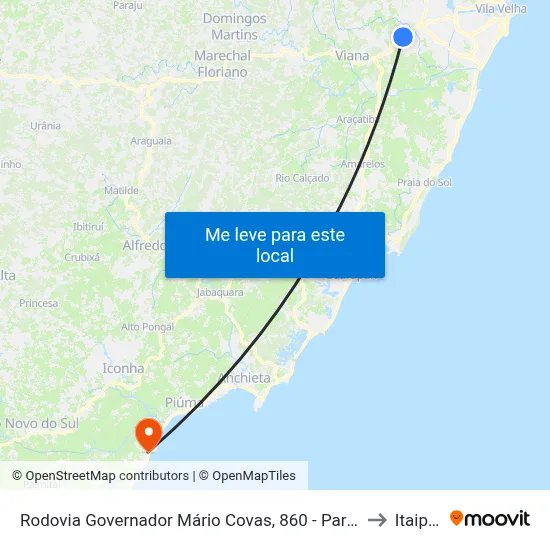 Rodovia Governador Mário Covas, 860 - Parque Industrial to Itaipava map