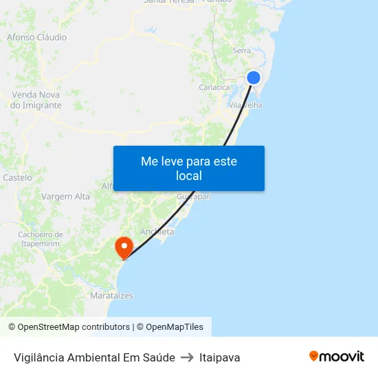 Vigilância Ambiental Em Saúde to Itaipava map