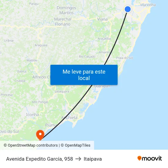 Avenida Expedito García, 958 to Itaipava map