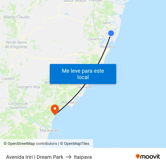 Avenida Iriri | Dream Park to Itaipava map