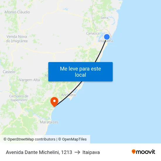 Avenida Dante Michelini, 1213 to Itaipava map