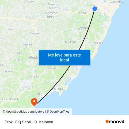 Prox. C Q Sabe to Itaipava map