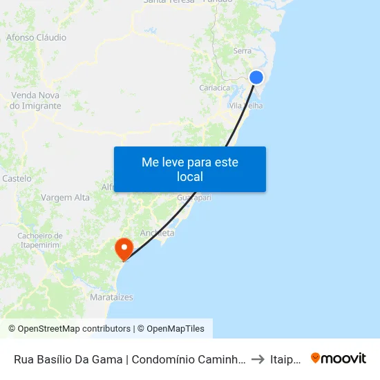 Rua Basílio Da Gama | Condomínio Caminho Do Mar to Itaipava map
