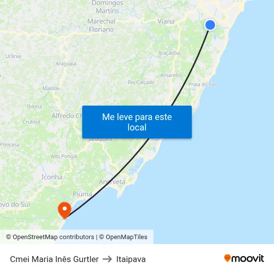 Cmei Maria Inês Gurtler to Itaipava map